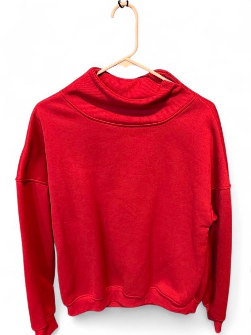 Women's Red Funnel Neck Sweater